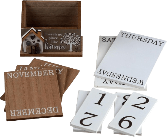 Wooden Perpetual Calendar Desktop Eternal Calendar