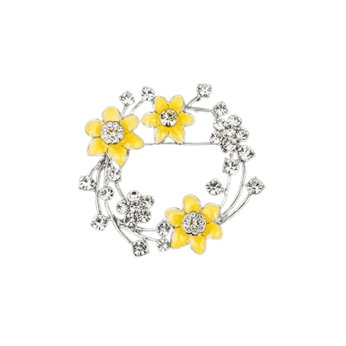Equilibrium Radiant Daffodil Round Brooch 279412
