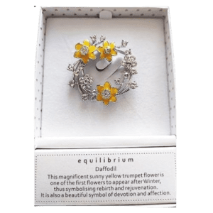 Equilibrium Radiant Daffodil Round Brooch 279412