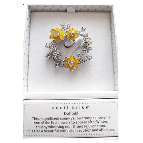 Equilibrium Radiant Daffodil Round Brooch 279412
